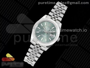 DateJust 41 126334 GMF 1:1 Best Edition 904L Steel Green Dial Stick Marker on Jubilee Bracelet A2824 V2