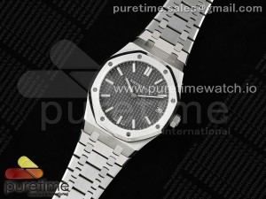 Royal Oak 41mm 15500 SS APSF 1:1 Best Edition Gray Textured Dial on SS Bracelet SA4302 Super Clone