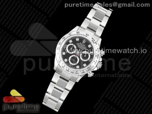 Daytona 116509 VRF 1:1 Best Edition Black Diamonds Dial on SS Bracelet A7750