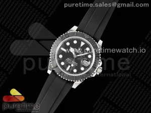 Yacht-Master 42mm 226659 VVSF 1:1 Best Edition 3D Black Ceramic Bezel on Black Rubber Strap SA3235