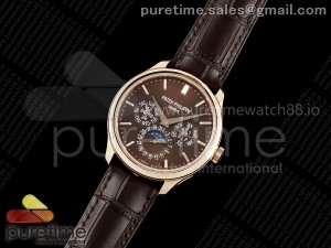 Perpetual Calendar 5140 RG 3KF Best Edition Brown Dial on Brown Leather Strap A240