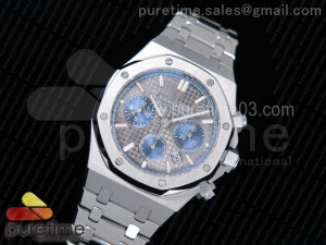 Royal Oak Chronograph SS JHF Best Edition Gray/Blue Dial on SS Bracelet A7750