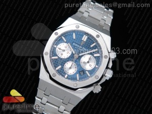 Royal Oak Chronograph SS JHF Best Edition Blue/White Dial on SS Bracelet A7750