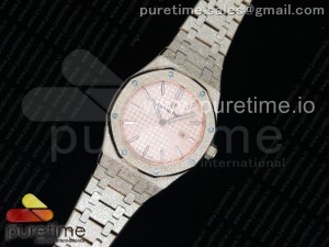 Royal Oak Frosted Gold 33mm RG OMF Best Edition Rose Gold Dial on RG Bracelet Ronda Quartz