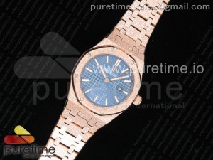 Royal Oak Frosted Gold 33mm RG OMF Best Edition Blue Dial on RG Bracelet Ronda Quartz