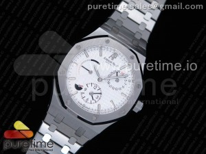 Royal Oak 41mm 26120 SS TWA Best Edition White Dial on SS Bracelet A2329