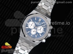 Royal Oak Chrono 26331ST SS OMF 1:1 Best Edition Blue/White Dial on SS Bracelet A7750