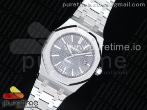 Royal Oak 41mm 15400 SS OMF 1:1 Best Edition Gray Textured Dial on SS Bracelet A3120