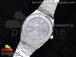 Royal Oak 41mm 15400 SS FKF Best Edition Gray Textured Dial on SS Bracelet A3120