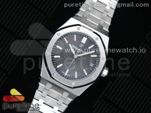 Royal Oak 41mm 15500 SS OMF Best Edition Black Textured Dial on SS Bracelet MIYOTA 9015