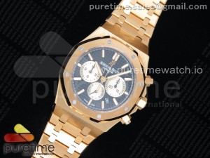 Royal Oak Chrono 26331ST YG OMF 1:1 Best Edition Black/Gold Dial on YG Bracelet A7750