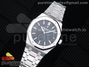 Royal Oak 41mm 15500 SS ZF 1:1 Best Edition Black Textured Dial on SS Bracelet A4302