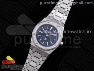 Royal Oak 39mm 15202 SS ZF 1:1 Best Edition Blue Textured Dial on SS Bracelet A2121