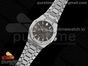 Royal Oak 41mm 15500 SS ZF 1:1 Best Edition Gray Textured Dial on SS Bracelet A4302 V2