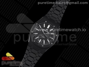 Royal Oak 41mm 15400 DLC ZF 1:1 Best Edition Black Textured Dial on DLC Bracelet A3120