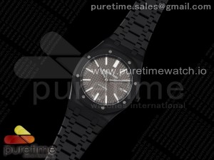 Royal Oak 41mm 15400 DLC ZF 1:1 Best Edition Gray Textured Dial on DLC Bracelet A3120