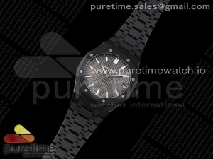 Royal Oak 41mm 15500 DLC ZF 1:1 Best Edition Gray Textured Dial on SS Bracelet A4302 V2