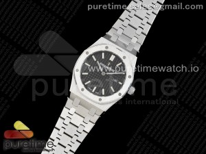 Lady Royal Oak 33mm SS 8F 1:1 Best Edition Black Dial on SS Bracelet Swiss Quartz