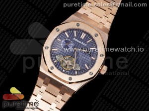 Royal Oak Fake Tourbillon RG ABF Blue Dial on RG Bracelet A23J (Erotic)