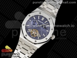 Royal Oak Fake Tourbillon SS ABF Blue Dial on SS Bracelet A23J (Erotic)