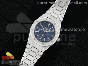 Royal Oak 39mm 15202 SS ZF 1:1 Best Edition Blue Textured Dial on SS Bracelet A2121 V2