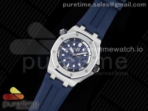 Royal Oak Offshore Diver 15720 IPF Best Edition Blue Dial on Blue Rubber Strap A4308