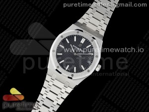 Royal Oak 41mm 15500 SS IPF 1:1 Best Edition Black Textured Dial on SS Bracelet SA4302 Super Clone