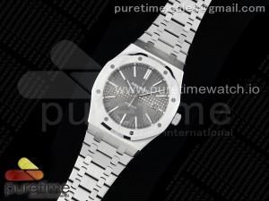 Royal Oak 41mm 15400 SS IPF 1:1 Best Edition Gray Textured Dial on SS Bracelet SA3120 Super Clone