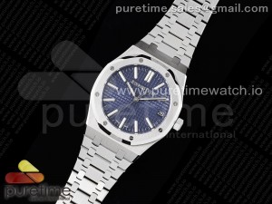 Royal Oak 41mm 15500 SS BF 1:1 Best Edition Blue Textured Dial on SS Bracelet A4302