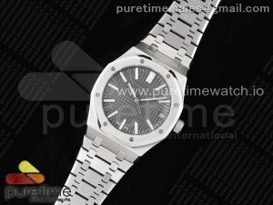 Royal Oak 41mm 15510 SS APSF 1:1 Best Edition Gray Dial on SS Bracelet SA4302 Super Clone