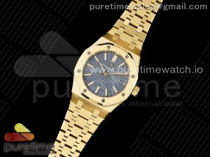 Royal Oak 37mm 15450 YG IPF Best Edition Blue Dial on YG Bracelet SA3120 Super Clone