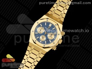 Royal Oak Chrono 26331 YG IPF 1:1 Best Edition Blue/YG Dial on YG Bracelet A7750