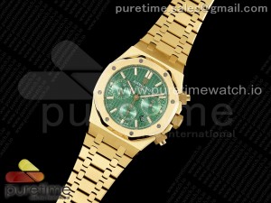 Royal Oak Chrono 26331 YG IPF 1:1 Best Edition Green Dial on YG Bracelet A7750