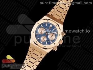 Royal Oak Chrono 26331 RG IPF 1:1 Best Edition Blue/RG Dial on RG Bracelet A7750