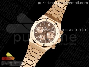 Royal Oak Chrono 26331 RG IPF 1:1 Best Edition Brown/RG Dial on RG Bracelet A7750