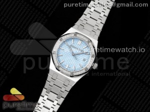 Royal Oak 34mm SS BF Best Edition Ice Blue Dial Diamonds Bezel on SS Bracelet A5800