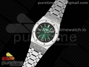 Royal Oak 39mm 15202 SS IPF 1:1 Best Edition Green/Black Dial on SS Bracelet A2121