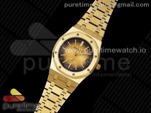 Royal Oak 39mm 15202 YG IPF 1:1 Best Edition Yellow/Brown Textured Dial on YG Bracelet A2121