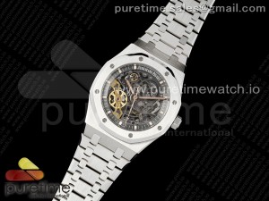 Royal Oak 41mm Skeleton 15407 SS ZF 1:1 Best Edition Skeleton Dial on SS Bracelet A3132