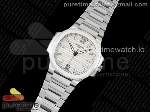 Nautilus 7118 Ladies SS PPF 1:1 Best Edition White Dial on SS Bracelet 324CS