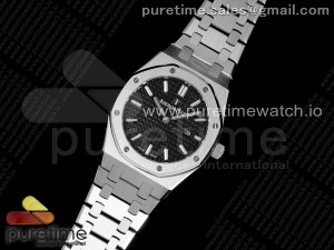 Lady Royal Oak 33mm SS ZF 1:1 Best Edition Black Dial on SS Bracelet ETA Quartz