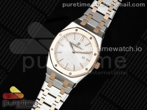 Lady Royal Oak 33mm SS/RG ZF 1:1 Best Edition White Dial on SS/RG Bracelet ETA Quartz