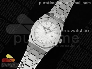 Lady Royal Oak 33mm SS ZF 1:1 Best Edition White Dial on SS Bracelet ETA Quartz