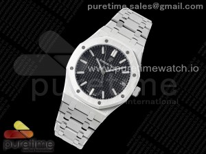 Royal Oak 41mm 15500 SS SF 1:1 Best Edition Black Dial on SS Bracelet SA4302 Super Clone