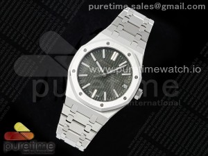 Royal Oak 41mm 15510 SS APSF 1:1 Best Edition Green Textured Dial on SS Bracelet SA4302 Super Clone