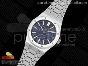 Royal Oak 41mm 15510 "50 Anniversary" SS IPF 1:1 Best Edition Blue Dial on SS Bracelet SA4302 Super Clone