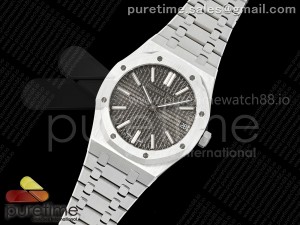 Royal Oak 41mm 15510 "50 Anniversary" SS IPF 1:1 Best Edition Gray Dial on SS Bracelet SA4302 Super Clone