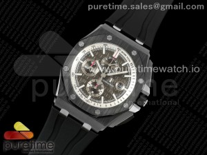 Royal Oak Offshore 44mm Black Ceramic SS TKF 1:1 Best Edition Gray Dial on Black Rubber Strap A3126