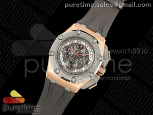 Royal Oak Offshore Schumacher RG TKF Best Edition Gray/Black Dial on Gray Rubber Strap A3126