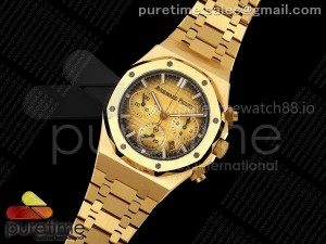 Royal Oak Chrono 26240 YG BF Best Edition YG Dial on YG Bracelet A7750